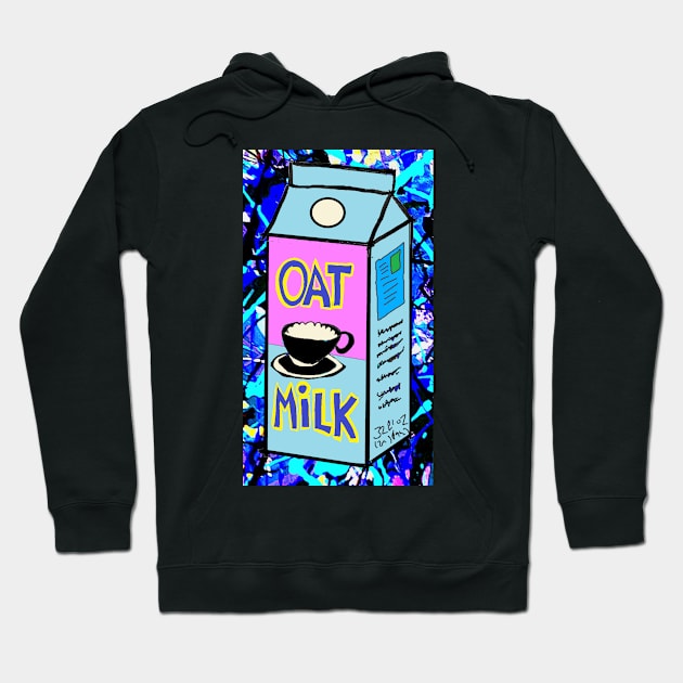 Blue Oat Milk Pop Art 23 Hoodie by LowEndGraphics